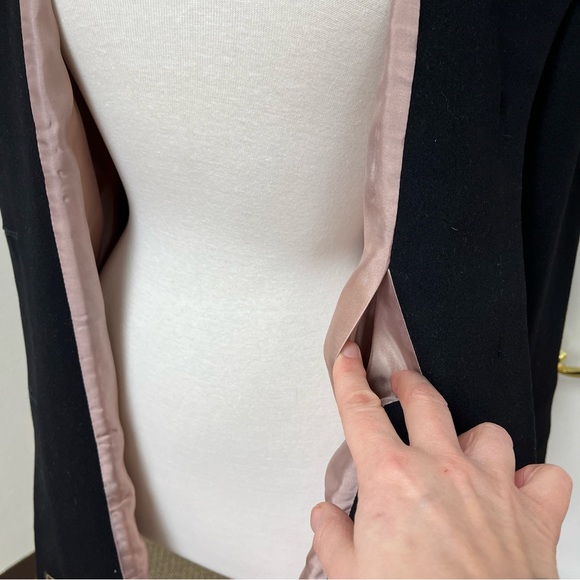 Fleurette Womens Size 10 Black 100% Wool Jacket Car Coat Saks Fifth Avenue - Picture 10 of 14